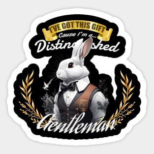 The Distinguished Rabbit Gentleman Sticker